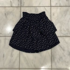 Navy Floral Hollister Skirt